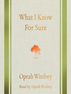 cover image of What I Know for Sure